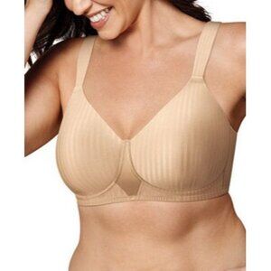 Playtex Secrets Perfectly Smooth Wireless Full Coverage Bra Beige Nude 36C NEW